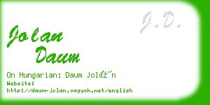 jolan daum business card